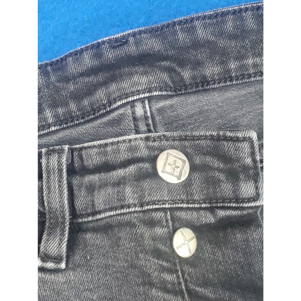 Ksubi Black Denim Skinny Jeans Womens Size 30 Destroyed Ripped Punk StreetweaR - Picture 8 of 16